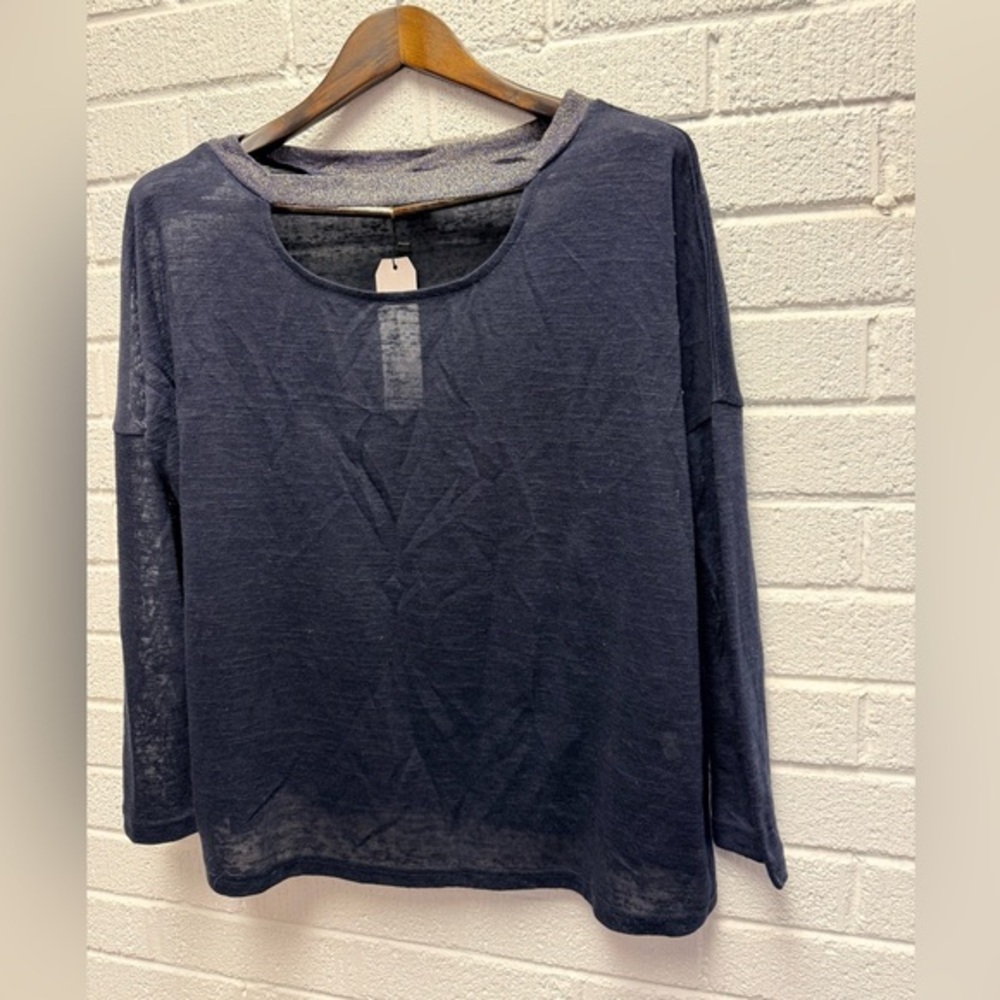 BNWT Love & Love Navy Blue Cutout Silver Collar